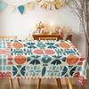 Geometric Floral Rectangle Table Cloth for Table Decor Kitchen Dining Waterproof Reusable Tablecloth for Table  Dining Room