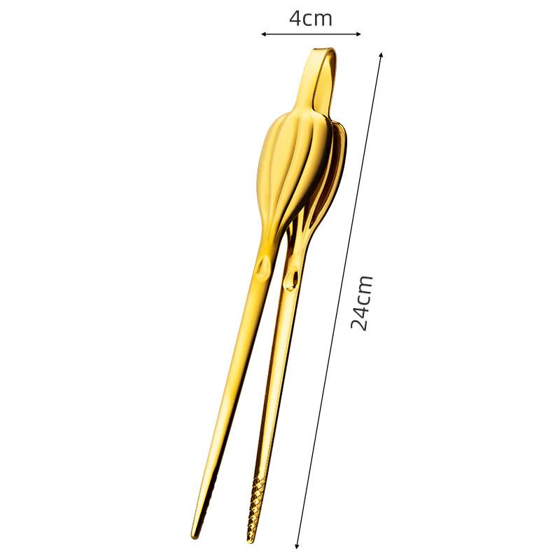 

Abdo Gold Garlic-Shaped Stainless Steel Buffet & BBQ Tongs Set