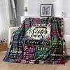 Love Inspiration Sisters Blanket Durable Comfort Suitable for Seaside Chair Livingroom for All Seasons Modern Style Birthday Christmas Gift Blanket