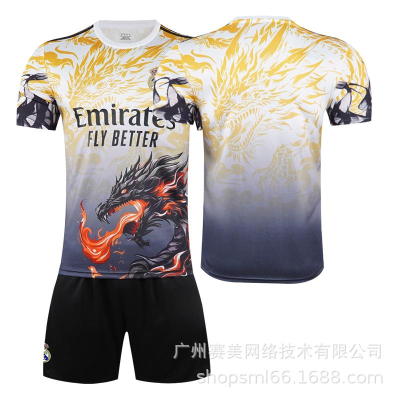 

Real Madrid dragon pattern Vinnie Mbappe football uniform Men s Valverde Mastantono jersey 28#
