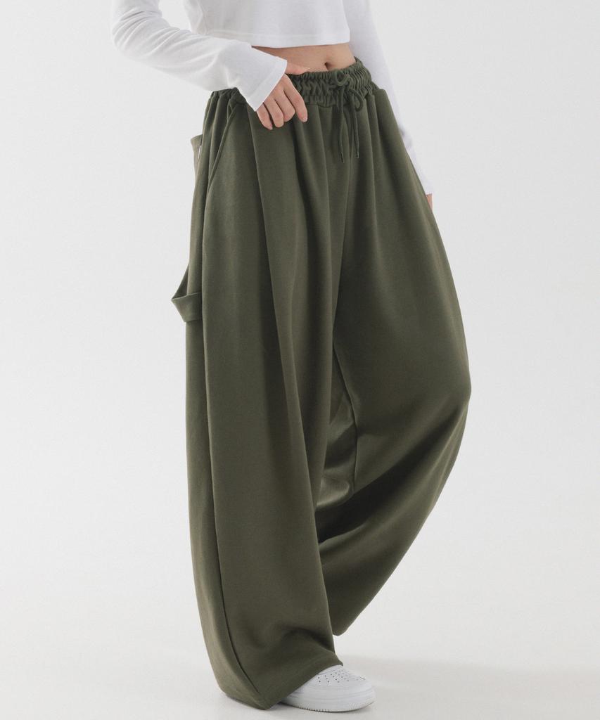 PIANER Carpenter Wide Sweatpants (Khaki)