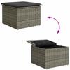 Garden Sofa Set with Storage 7 Pcs Grey Poly Rattan