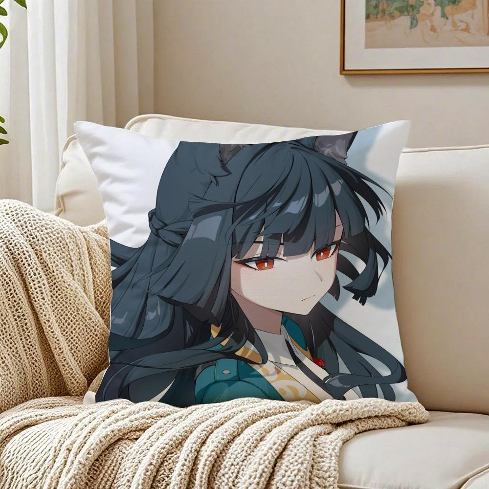 Futuristic Action Chinese Game ZZenless Zone Zero Cushion Cover Pillowcase Antidustmite living Room Sofa Decor Cushion Room