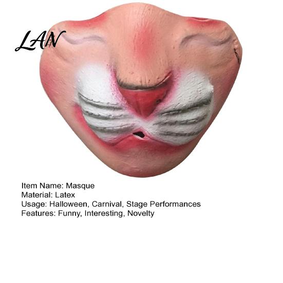 Funny Character Masque for Adults Latex Halloween Half Face Adults, Scary Horror Party Humorous Photo Booth Props with Elastic Strap Cosplay, Carnival