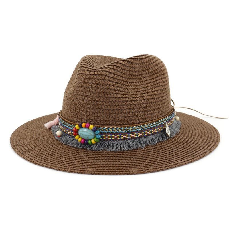 Spring and summer outdoor beach hat sun hat jazz hat couple top hat straw hat CMDJS