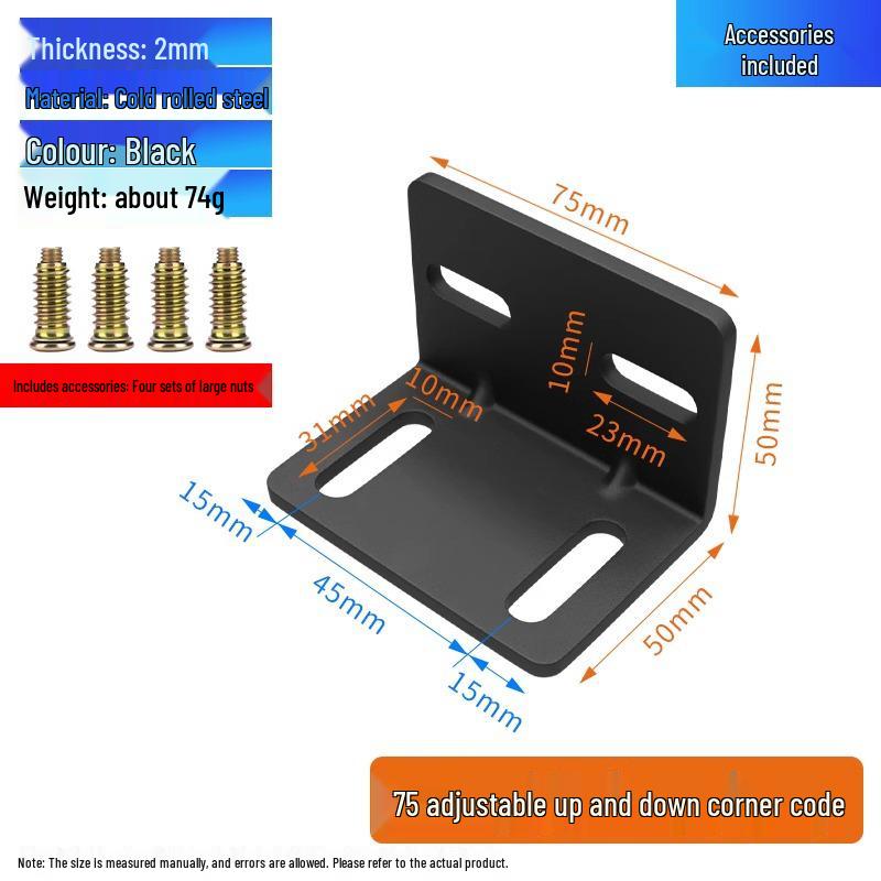 Thickened Large Triangle Soft Bed Corner Bracket - Right Angle Fixed Iron Frame Support