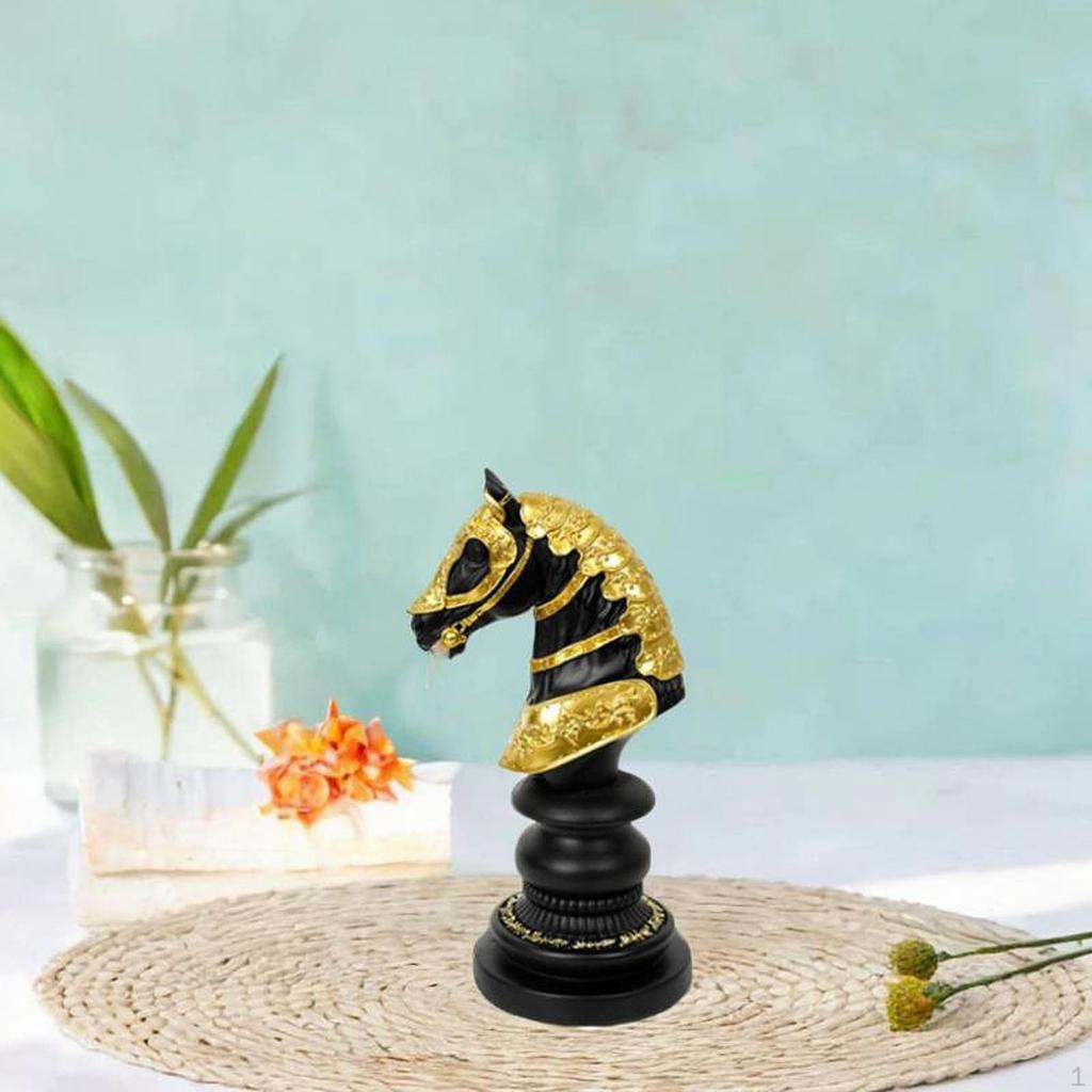 Statua Piony Szachowe Żywica Figurka Rzemiosło Artystyczne Ozdoba Szachowa Blat na Biurko