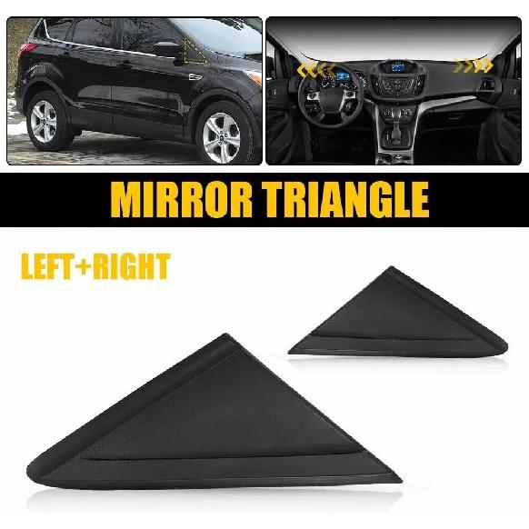 1 Pair Car Rearview Triangle Molding Cover Trim for Ford Escape 2013 2014 2015 2016 2017 2018 2019 (1 Pair)