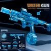 Simulated Firing with Recoil Electric Water Gun Toys Full Automatic Sensor Lights Water Pistol Summer Outdoor Games for Children