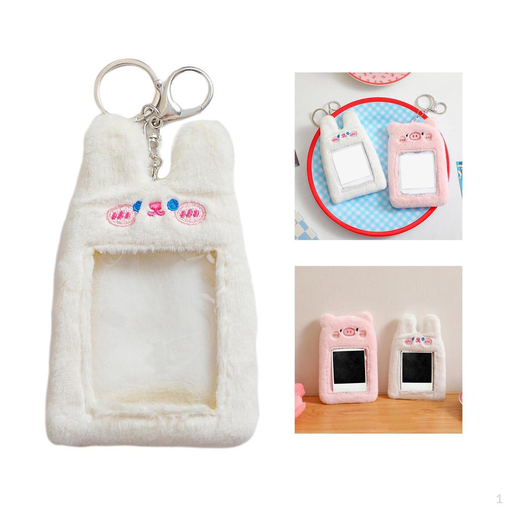 Cartoon Cute Plush Photocard Holder Photo Sleeves Portable Case ID Card Cover for Birthday