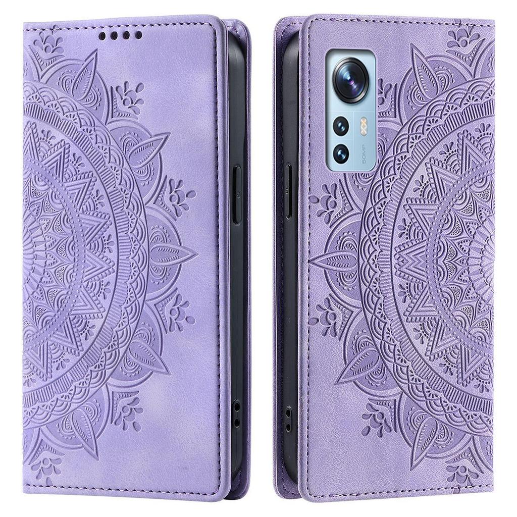 for Xiaomi 12T Pro,12T,12 Pro,12X,Mi 12 Lite,Redmi Note 12S 4G Mandala Embossed PU Leather Flip Wallet Case Magnetic Closure Cover