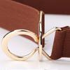 Decoration Geometric Women Waistband Gold Round Buckle Belt Female Waist Strap Elastic Waist Belt