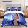 Musician and actor Johnny Hallyday bedding, duvet cover, pillowcase, home decoration, birthday gift (1 * duvet cover+2 * pillowcase, coreless)