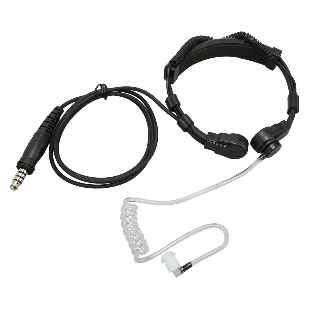 U94 PTT Adapter Hands Free Push to Talk Military Adapter Cable with Throat Mic Earpiece for Alan