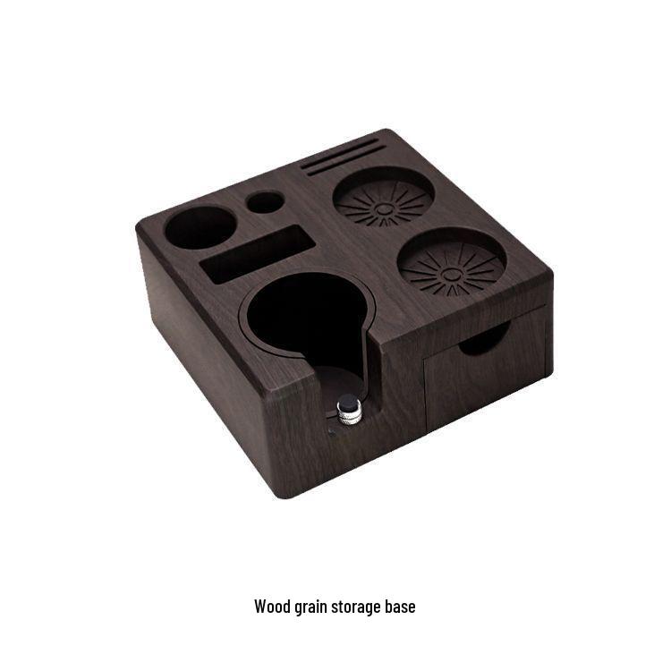Set Negru 3 Piese Stație de Presare Cafea cu Bază Distribuitor 51mm