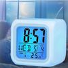 1pc Color Changing LED Alarm Clock & Night Light Digital Display Touch Activated Date & Time Without Battery