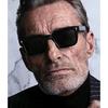 Square Chunky Sunglasses for Women & Men, Trendy Rectangle Shades with UV400 Protection (Black)