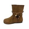 Retro inner heightening short boots women's 2025 autumn new brown Maillard short boots niche design western boots