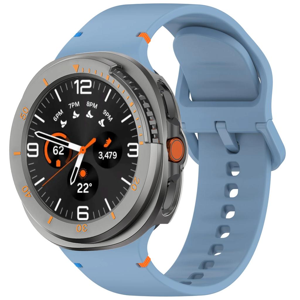 Silicone Band+Protective Case for Samsung Galaxy Watch 8 Classic 46mm Sport Strap Hard PC Bumper No Screen Film Watch Bracelet