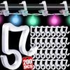 Weatherproof Christmas Light Clip White Plastic Hook for Outdoor String Rope Cable Holder Christmas New Year Decoration Supplies