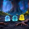 Glowing Mini Ghost Figurine 10Pcs Resin Craft Ornament for Halloween Fairy Garden Desktop Home Party Decor