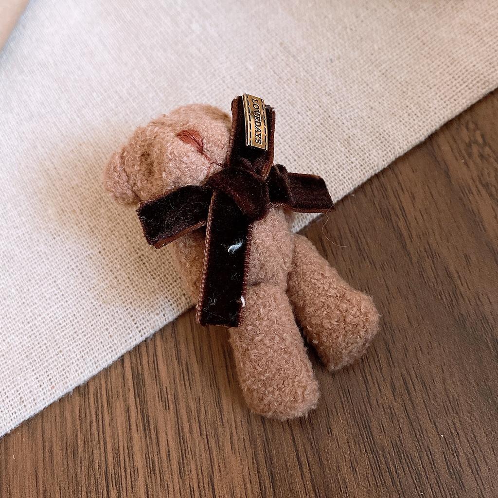 Cartoon Cute Fabric Plush Bear Brooch Pin Accessories Design Sense Clothing Accessories