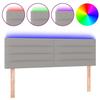 VidaXL Tête de Lit à LED Meuble de Chambre à Coucher Accessoire de Lit Double Tête de Cadre de Lit Intérieur Gris Clair 3121750
