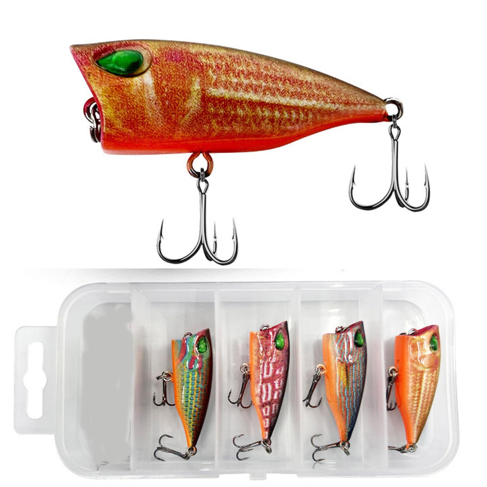 

5 Pcs Topwater Pencil Popper Hard Baits Floating Fishing Lures with Hooks Artificial Baits Fishing Accessories Durable