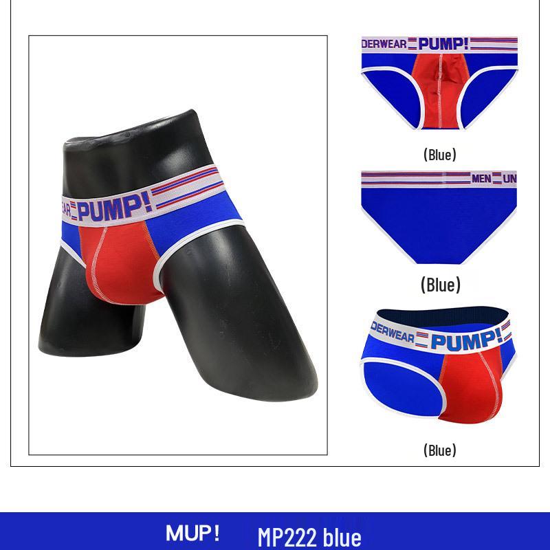 Trendy Low Rise Color Block Slim Fit Hip-Lifting Men's Sport Briefs