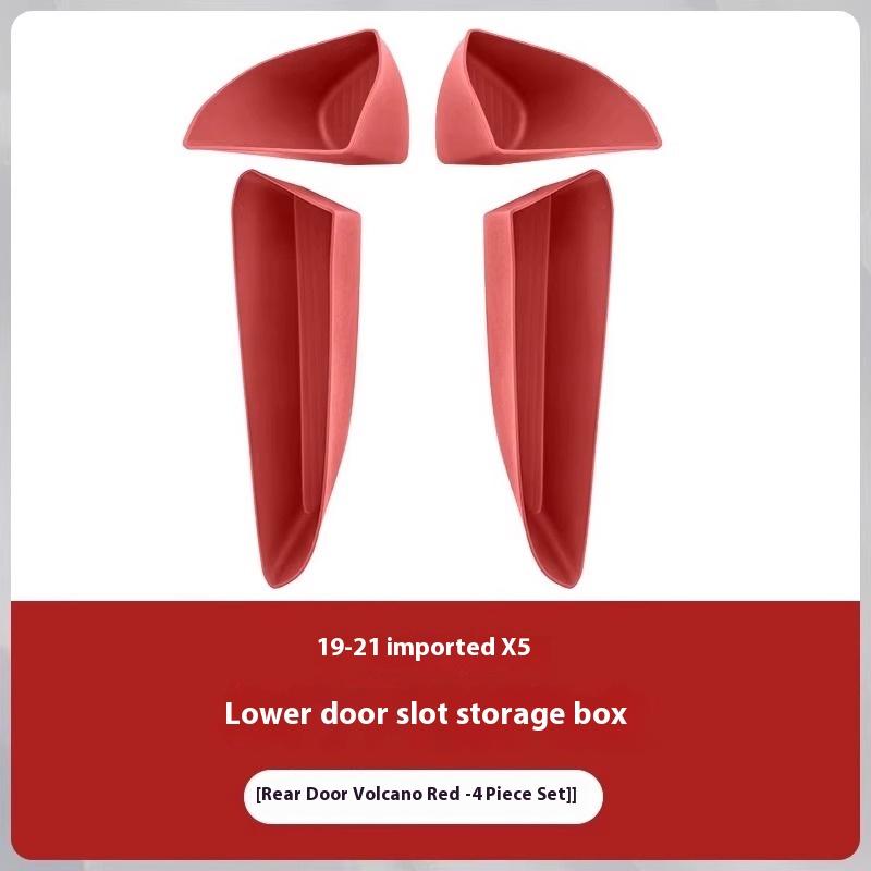 

Для BMW X5 G05 19-25 Автомобильный Боковой Ящик для Хранения на Дверь Мусорное Ведро Укладка Организация TPE Органайзер-Поднос для Передней Двери Автомобильные Внутренние Аксессуары красный