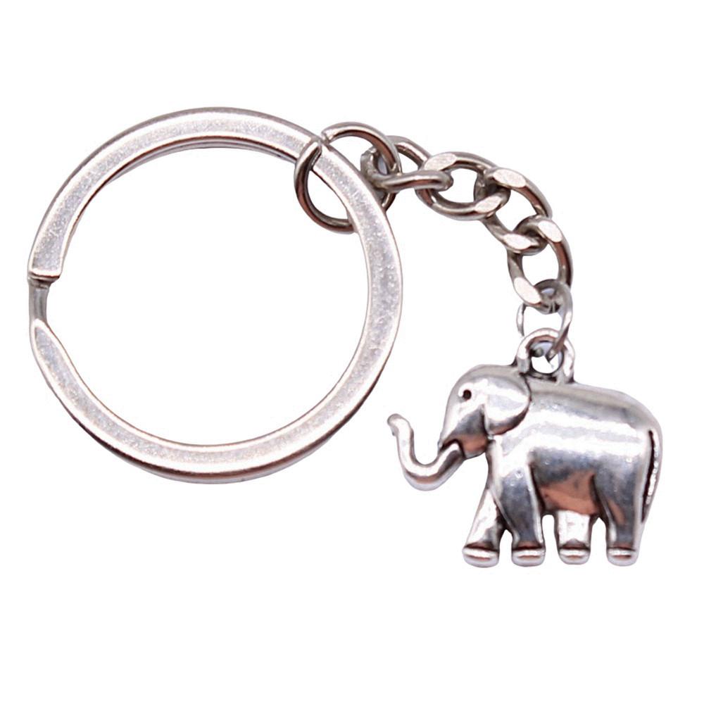 Pendants Elephant Charm Keychain Animal Theme Key Ring 28mm