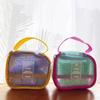 Small Capacity Key Bags Transparent Cosmetic Bag Square Mesh Storage Pouch Mini Zipper Coin Purse Mini Wash Bag Stationery Case
