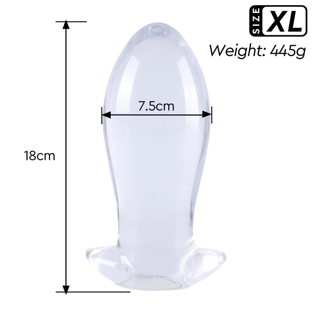 Transparent Dragon Egg Butt Plug Set - Soft Anal Toys for Women,Adult Sex Toys for SM/BDSM Play