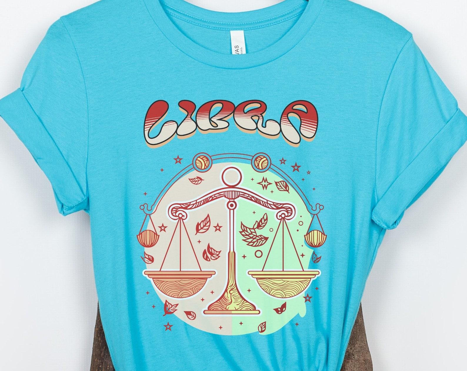 Libra Zodiac T-Shirt: Horoscope Constellation Apparel S