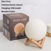 Remote 3d Control 16 Colour Rechargeable Moon Lamp Night Light Kids Dimmable Led