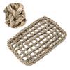 Rabbit Activity Mat Woven Seagrass Protector Chew Toy Mat for Bunny Chinchilla Hamsters