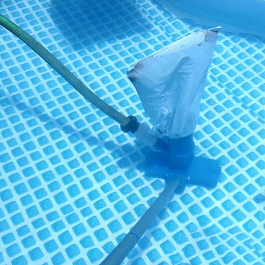 Swimming Pool Cleaning Kit Vacuum Cleaner Suction Head with Brushes Extendable Rod Mesh Bag
