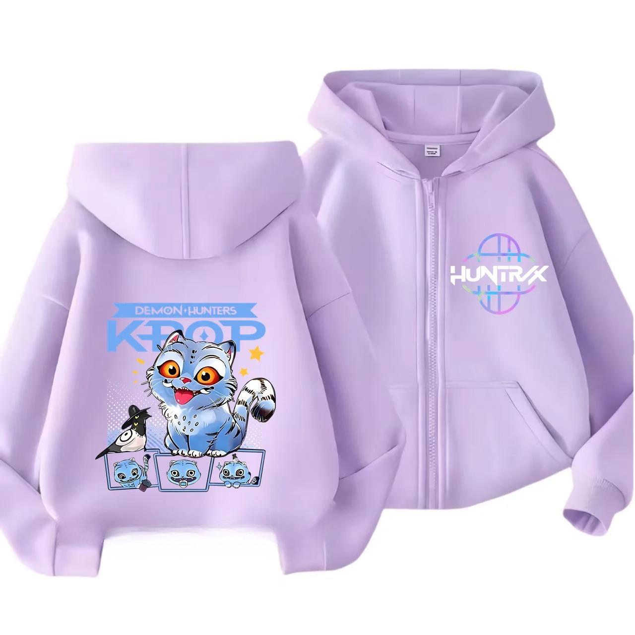 Худи Толстовки Девочки Детские Худи На Молнии Топ Куртка Повседневная Одежда Девочки Модные Худи Толстовки 110 фиолетовый