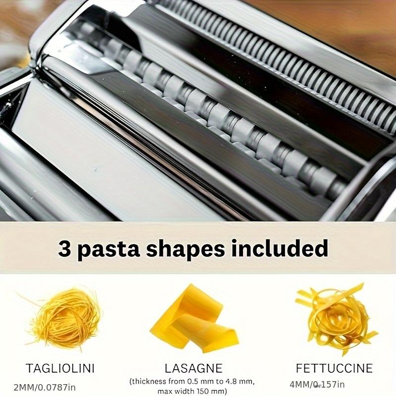 Spageti pagatavotājs, Pastas mašīna ar 8 regulējamiem biezuma iestatījumiem, 2-in-1 spageti rullītis un griezējs, Mīklas presēšanas ierīce nūdeļu pagatavošanai