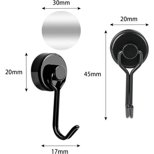 [Včetně nové vylepšené nálepky 2024] Magnetické háčky z nerezové oceli s magnety, odolné proti rzi, s vertikální nosností 15 kg, vhodné do kuchyně, O