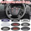 Clzjmr1 5.8cm Car Steering Wheel Center Badge Logo Sticker Steering Wheel Logo Sticker For Ford Focus 3 MK2 Fiesta MK7 Mondeo MK4 Fusion