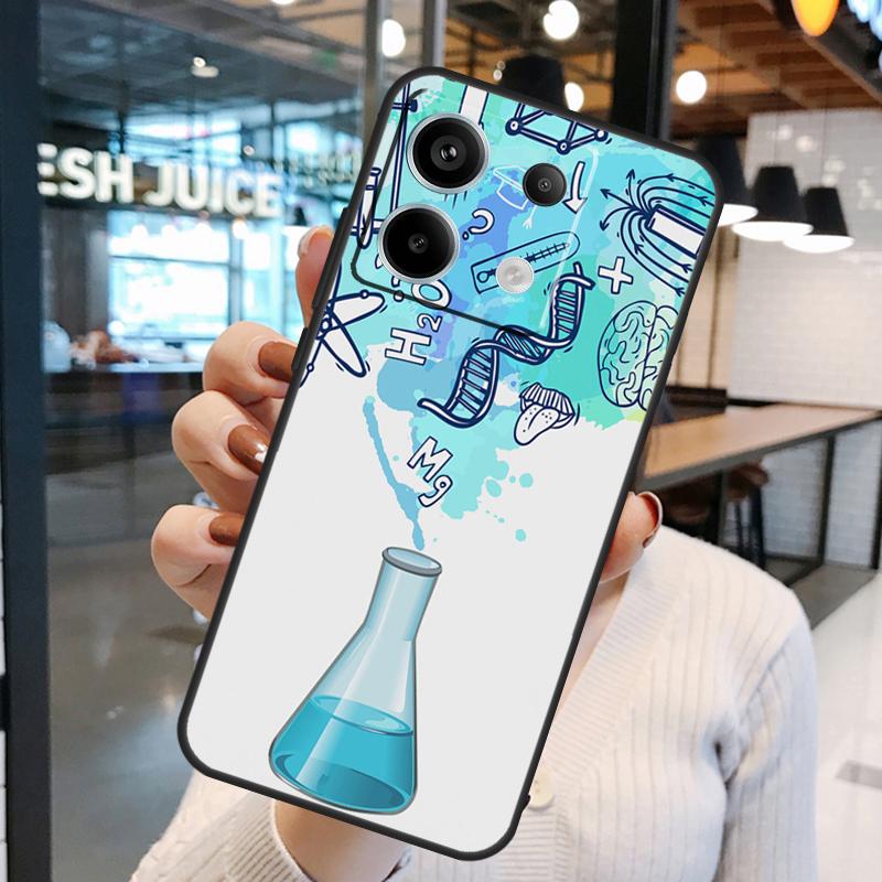 Science Chemistry Style Case For Xiaomi Redmi Note 14 Pro 10 11 12 13 15 Pro Plus Redmi 15 10C 12C 13C 14C 15C Cover