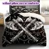 Thorn Gothic Dark Pattern Bedding Quilt Set Quilt Cover Pillowcase Home Decoration Birthday Gift (1 * duvet cover + 2 * pillowcase, without core)