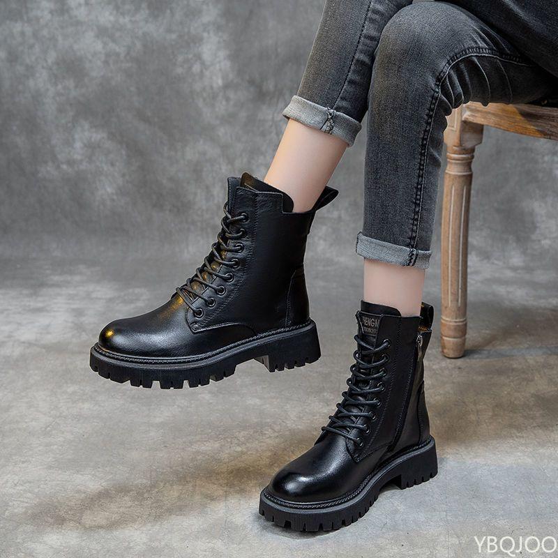 Fashion Women's short boots in autumn winter thickened with versatile thick bottom simple comfortable anti slip wear-resistant boots