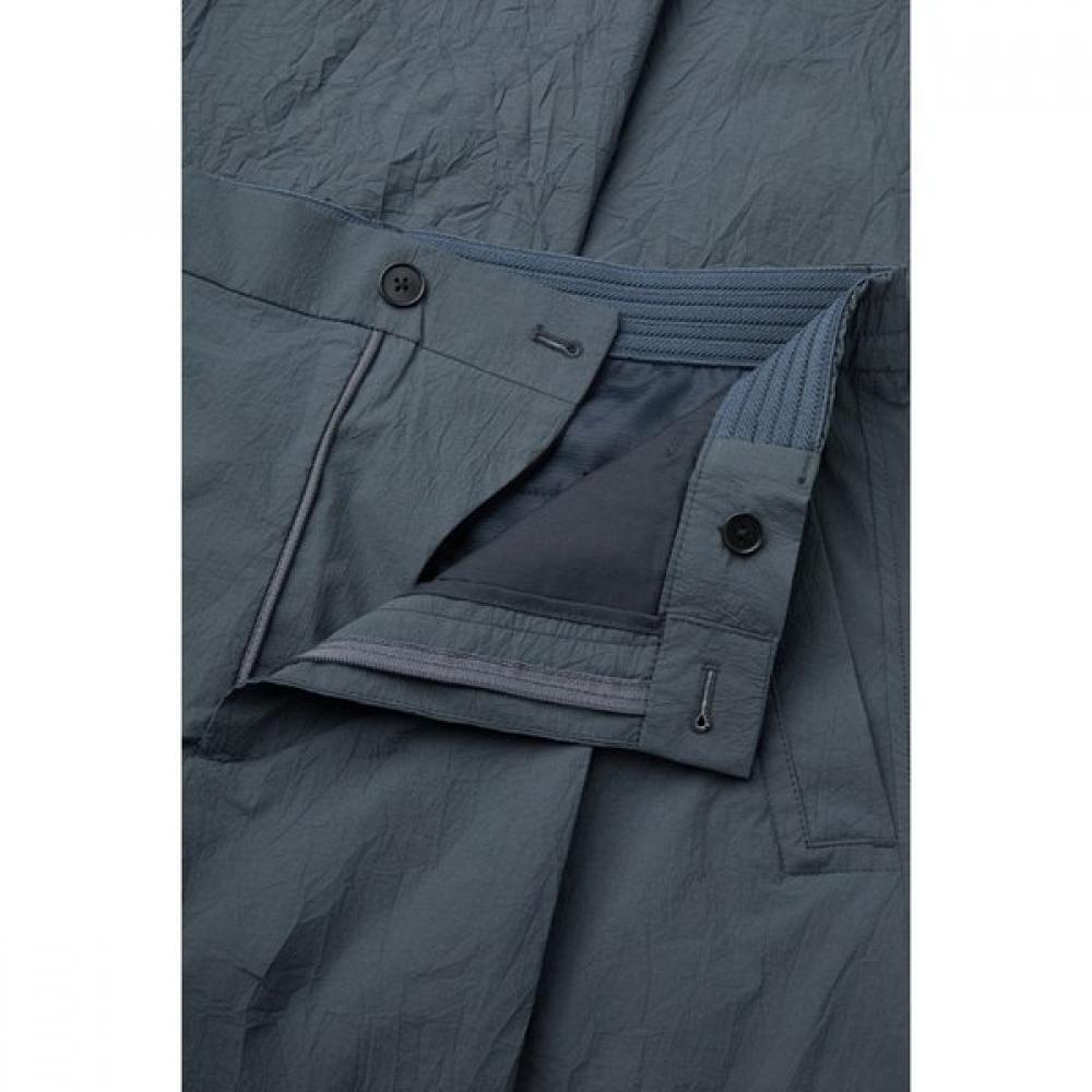 Customellow Grey Loose Fit Tucked Creased Pants Cwpam26431gyx