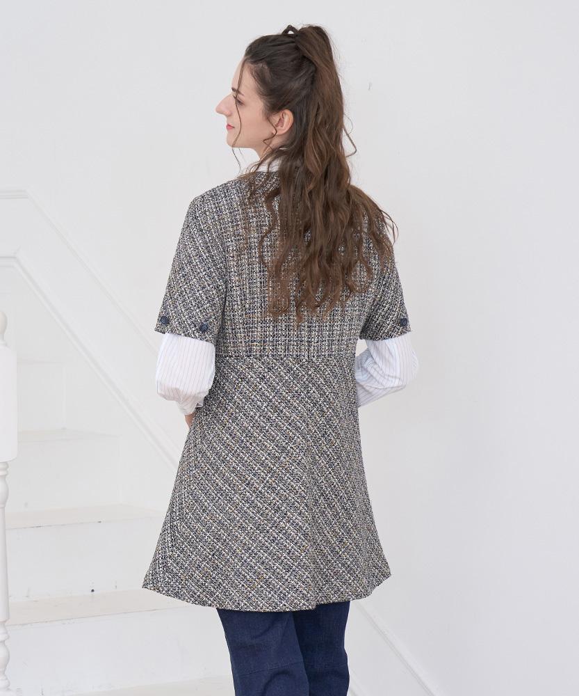 L By L Round Check Vest Double Dress