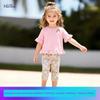 Little Maven European and American Summer Girls' Suits, Cute Floral Baby Kidsren's Clothing, Short-Sleeved Kidsren's Two-Piece Set
