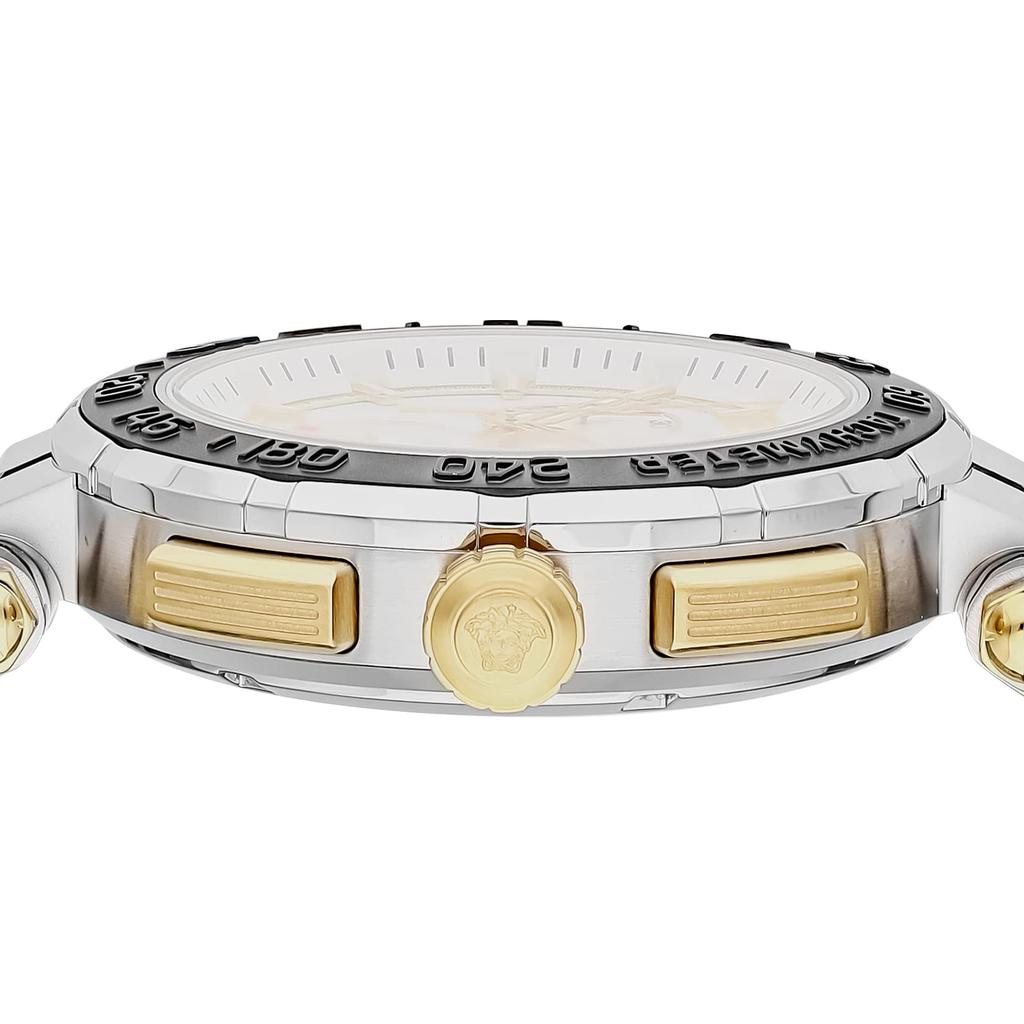 Hodinky GRECA CHRONO Stříbrný ciferník Nerezová ocel Safírové sklo Quartz 45MM Švýcarské hodinky VEPM00520 [Versace] Pánské [Položka]