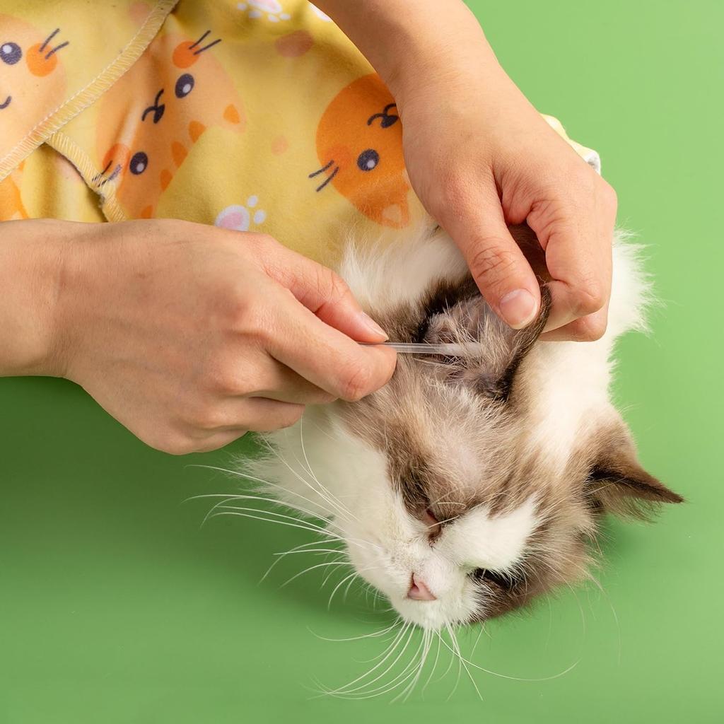 27.5 Inch Cat Grooming wrap Velcro Fabric for Cats Cat wrap for Cutting Nails Pet Grooming Adhesive Restraint Cloth for Calming Anti-Runaway Scratch