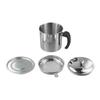 Grease Strainer With Lid Red Green Silver Stainless Steel Oil Pot Easy To Clean Fine Mesh Filter High Temperature Resistant